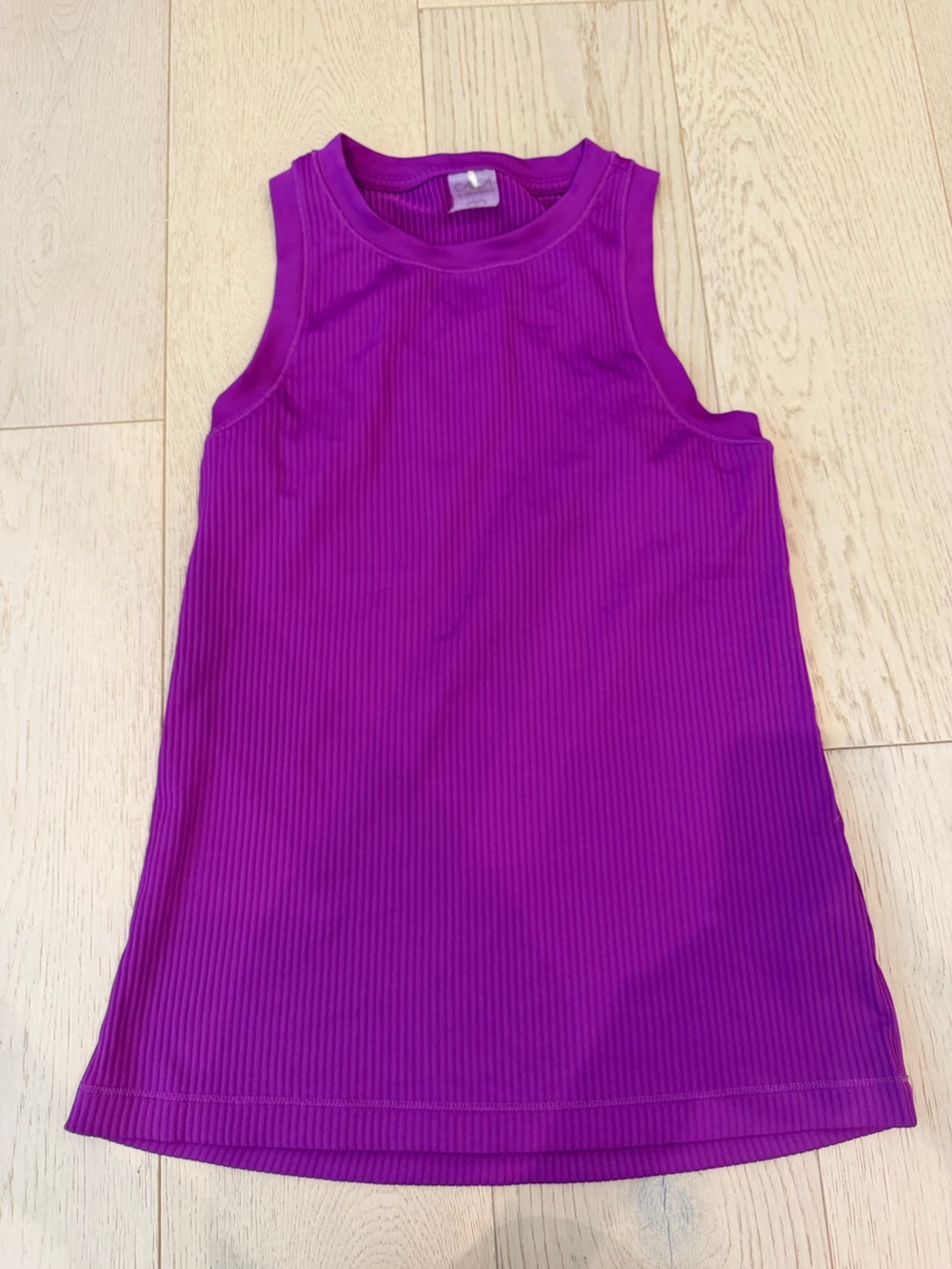 Purple Ribbed Tank Top